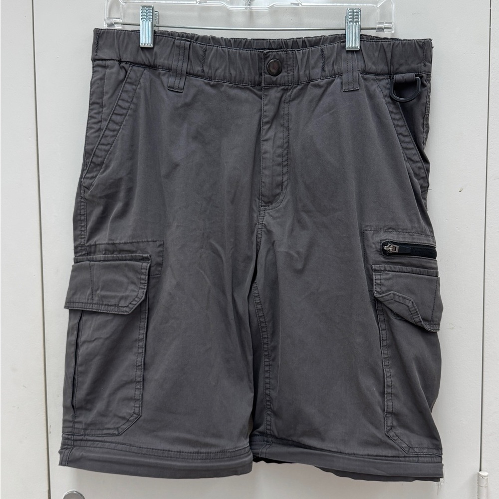 Men's Gray Convertible Cargo Pants - Picture 6 of 7